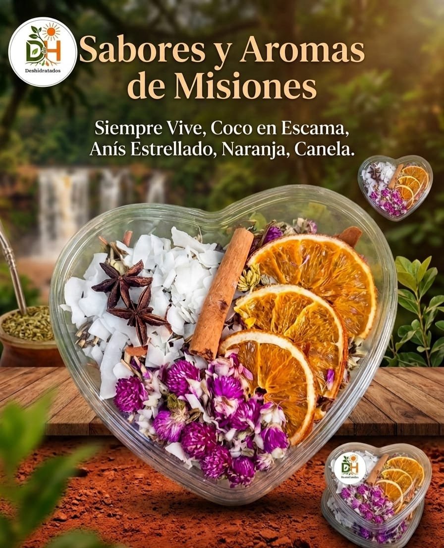 MIX: SIEMPRE VIVA, COCO EN ESCAMA, ANIS ESTRELLADO, NARANJA, CANELA.
